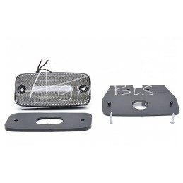 Priekinis gabaritinis žibintas W157 12V/24V atsparus vandeniui IP68 LED baltas neoninis su laidu - 1136