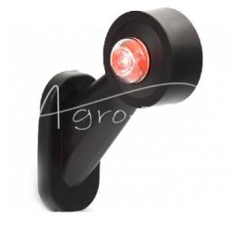 Priekinis/galinis kampinis gabaritinis žibintas W21.7 12/24V baltas - raudonas LED 12V/24V atsparus vandeniui IP66/68 dešininis 