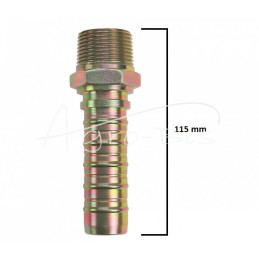 Hidraulinė jungtis - AGN DN25 galas, NPTF 1 colio išorinis sriegis, 60 laipsnių kūgis - 6177.2500