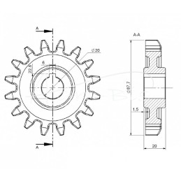 Ratas z-16 su pleišto formos sėjamąja - 302303013