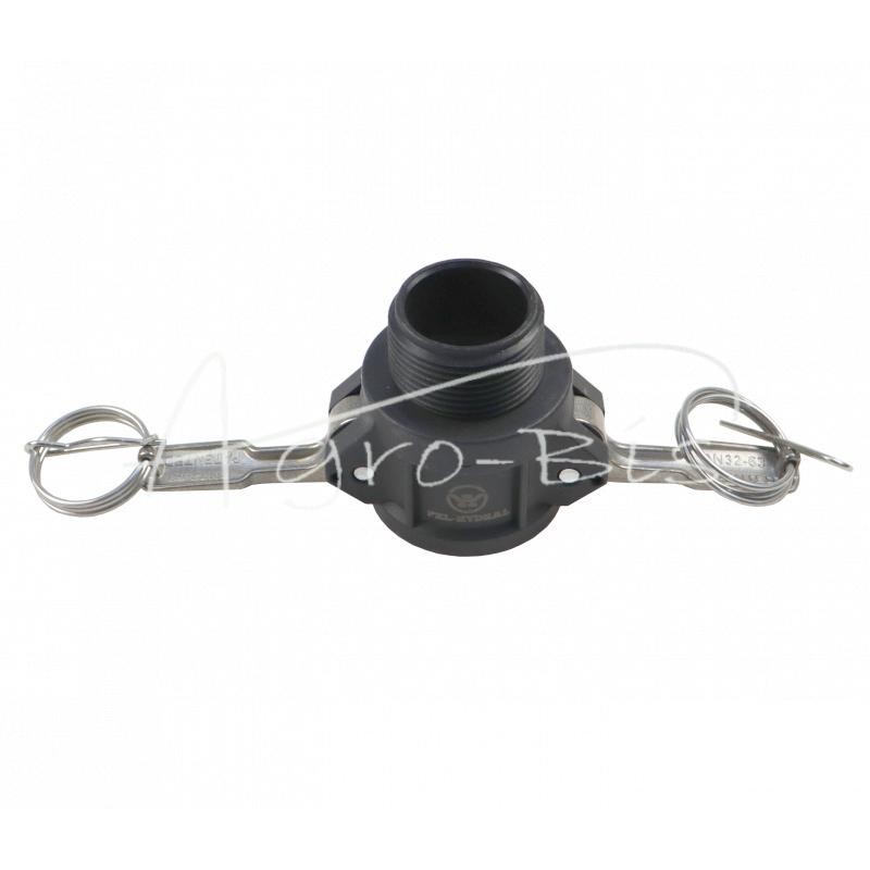 Camlock jungties lizdas, B tipo, polipropilenas, PP, 1 1/4" x 32 mm, PZL HYDRAL - ZCPB32H