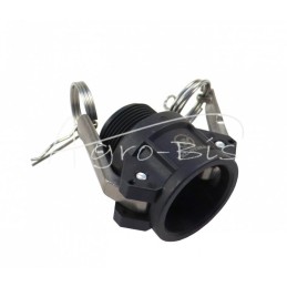 Camlock jungties lizdas, B tipo, polipropilenas, PP, 1 1/4" x 32 mm, PZL HYDRAL - ZCPB32H