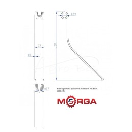 600041 Niemeyer grėblio virbalai, dažyti milteliniu būdu MORGA - 600041M