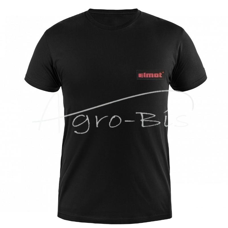 Trumparankoviai marškinėliai, 180 g/m², 100 % medvilnė, juodi ELMOT - KC180LE