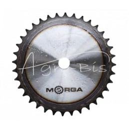 Grūdinto grandinės žvaigrinio disko 08B-1 Z-36 išorinis skersmuo 150,6 mm MORGA - T08B136M