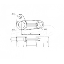 Kardaninio veleno šakės svirtis Zetor ZTS Ursus C-385 - 80153244