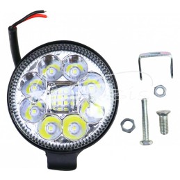 LED darbinis žibintas apvalus FI-83mm 12 LED universalus fokusuotas šviestuvas - LL12L110MM