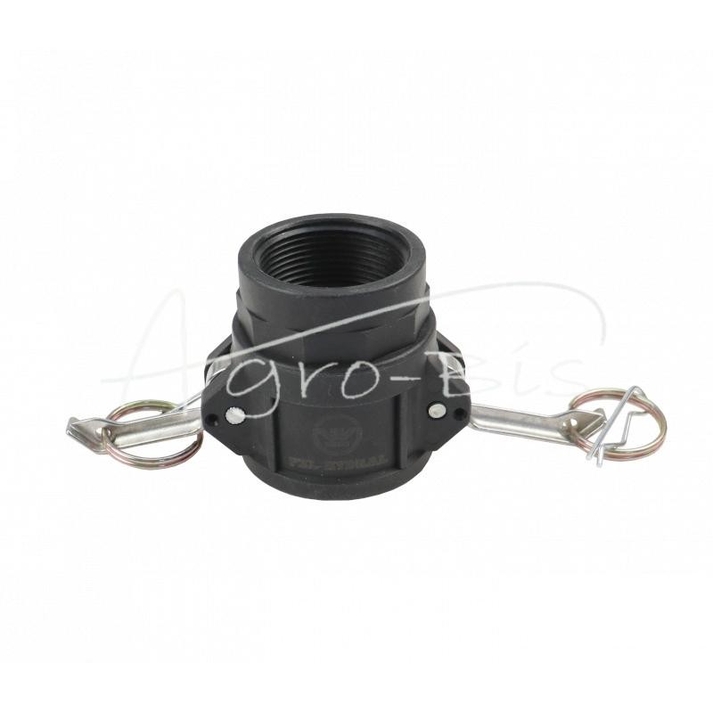 Camlock jungties lizdas, D tipo, polipropilenas, PP, 1 1/2" x 38 mm, PZL HYDRAL - ZCPD38H