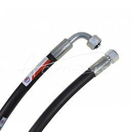 Hidraulinė žarna 330 barų sriegis M18x1.5 tiesi - alkūnė L-700mm DN10-2SN 33MPa PZL HYDRAL - AK-10-700/2SNH