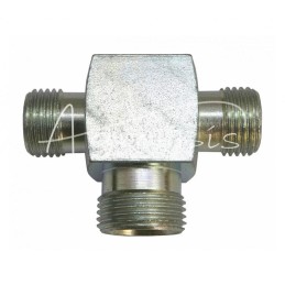 Hidraulinės jungties trišakis M16 - M20 - M16 10L/60 laipsnių/10L - HS16