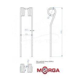 Samasz grėblio noragai, padengti milteliniu būdu MORGA - MISP095003M