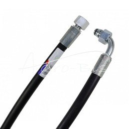 Hidraulinė žarna 330 barų sriegis M18x1.5 tiesi - alkūnė L-800mm DN10-2SN 33MPa PZL HYDRAL - AK-10-800/2SNH