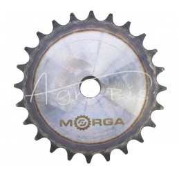 Grūdinto grandinės žvaigriovelis su flanšu, stebule 08B-1 Z-24 išorinis skersmuo - 102,1 mm MORGA - S08B124M