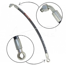 Hidraulinė žarna DN10 330bar alkūnė DKOL 90 DN10 M18X1.5 12L / kilpa RNM P01 DN10 D18 L-470mm DN10-2SN PZL Hydral - KO-10-470/2S