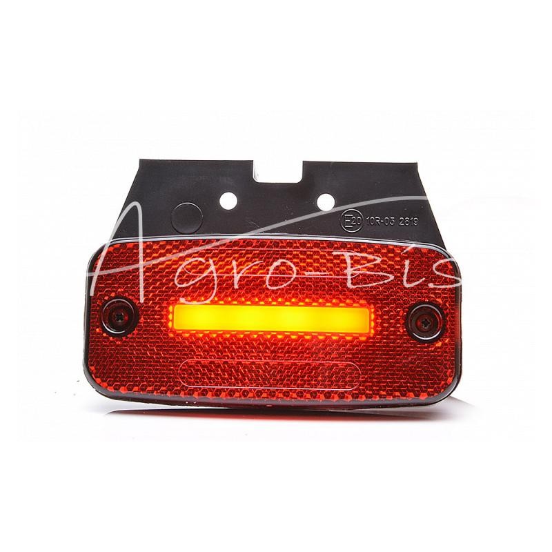 Šoninis gabaritinis žibintas W157 12V/24V atsparus vandeniui IP68 LED raudonas neoninis su laidu - 1135