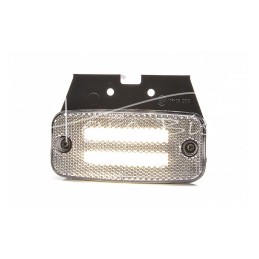 Priekinis gabaritinis žibintas W158 12V/24V atsparus vandeniui IP68 LED baltas dvigubas neoninis su laidu - 1140