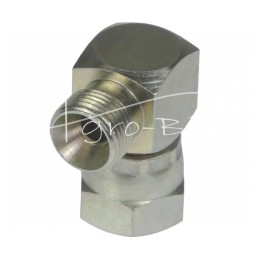 Hidraulinė alkūnė 90 AB M18x1.5 - 3/8" seno tipo kūgis be O formos žiedo - HS330