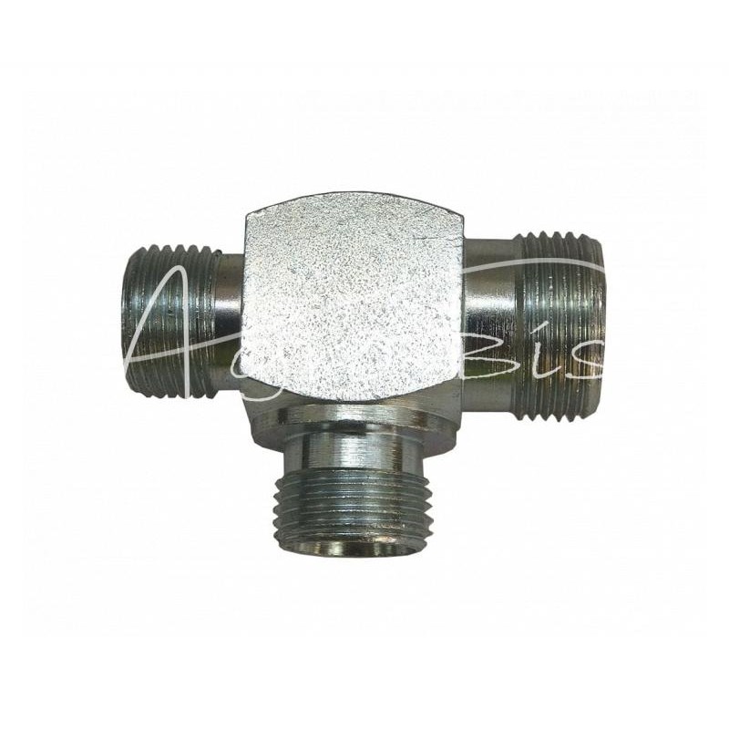 Hidraulinė jungtis – trišakis M22x1.5 - M18x1.5 - M18x1.5 15L/12L/12L - HS2