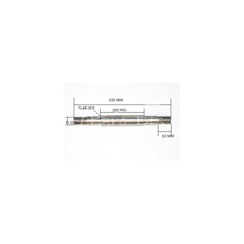 Kultivatoriaus rato ašis ilga 26 M20x1.5 - 1417040072