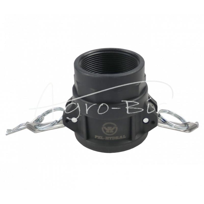 Camlock jungties lizdas, D tipo, polipropilenas, PP, 2" x 50 mm, PZL HYDRAL - ZCPD50H