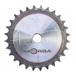 Grūdinto grandinės žvaigriovelis su flanšu, stebule 08B-1 Z-28 išorinis skersmuo - 118,3 mm MORGA - S08B128M