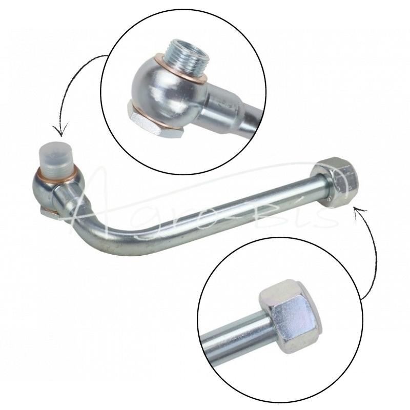 90 laipsnių kampu išlenktas vamzdis FI-15 su 18 mm kilpa, ilgis 200 mm HYDRAL - L-200.15KH 90