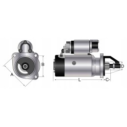 Starteris 12v 2 7 massey ferguson 967509m1