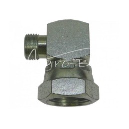 Hidraulinė jungtis - alkūnė 90 AB M24x1.5 - M16x1.5 16S/10L seno tipo kūgis be O formos žiedo - HS306