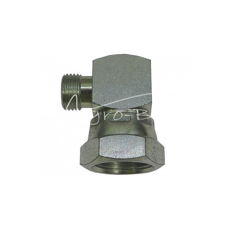 Hidraulinė jungtis - alkūnė 90 AB M24x1.5 - M16x1.5 16S/10L seno tipo kūgis be O formos žiedo - HS306