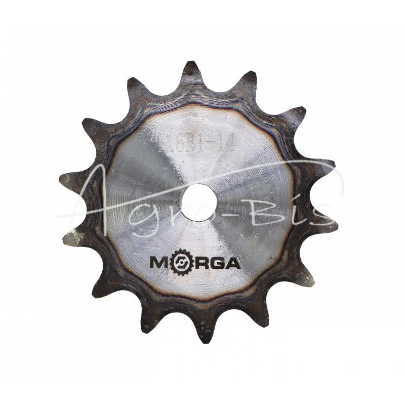 Grūdinto grandinės žvaigrinio disko 16B-1 Z-14 išorinis skersmuo 125,7 mm MORGA - T16B114M