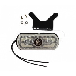 W240 12V/24V LED kombinuotas žibintas, gabaritinis ir posūkių rodiklis, su šviesos projektavimo ant žemės funkcija, automobilio 