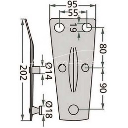 KVERNELAND DEUTZ vejapjovės peilių laikiklis - 10.52506563514