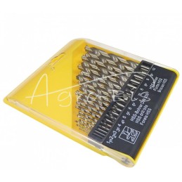 HSS metalo grąžtų rinkinys, 19 vnt., 1-10 mm - KW19HSS
