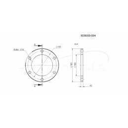 5,5 mm tarpinis žiedas rotacinei žoliapjovei, metalinis, Z-036 Rolmus - 503600004