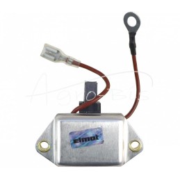 Generatoriaus reguliatorius su šepetėlių laikikliu 14V 72A, du diržai 9515672 Ursus C-385 ELMOT - 351750EL