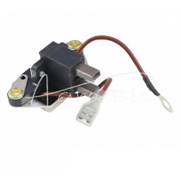 Generatoriaus reguliatorius su šepetėlių laikikliu 14V 72A, du diržai 9515672 Ursus C-385 ELMOT - 351750EL