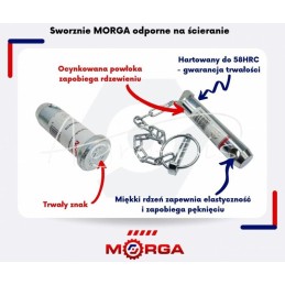 Ursus C-360 rėmo pakabos kaištis, grūdintas MORGA - 50676030M