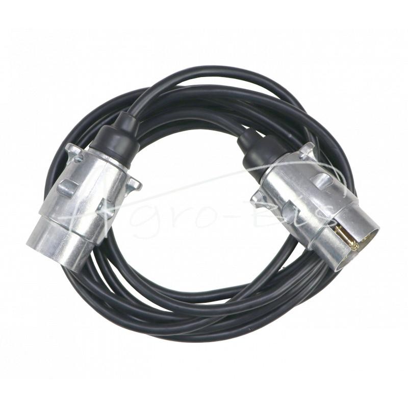 Priekabos prijungimo kabelis 7x0,75 3,5 m, du kištukai - 7x0,75x3,5