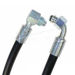 Hidraulinė žarna 330 bar vidinis sriegis M18x1.5 alkūnė / kūginis antgalis Ursus M20x1.5 L-1150mm DN10-2SN - AK-10-1150/2SNH