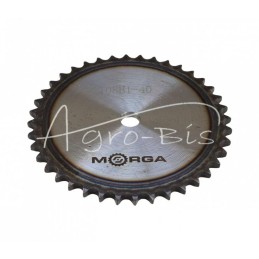 Grūdinto grandinės žvaigrinio disko 08B-1 Z-40 išorinis skersmuo 166,7 mm MORGA - T08B140M