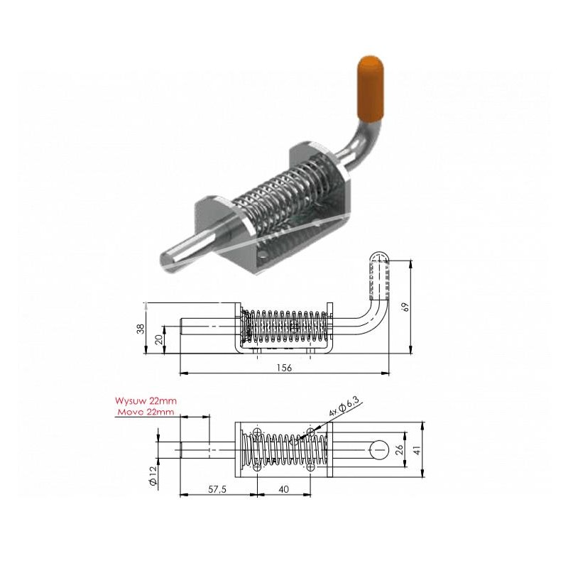 Šoninis kablys 600 kg - ZB-08