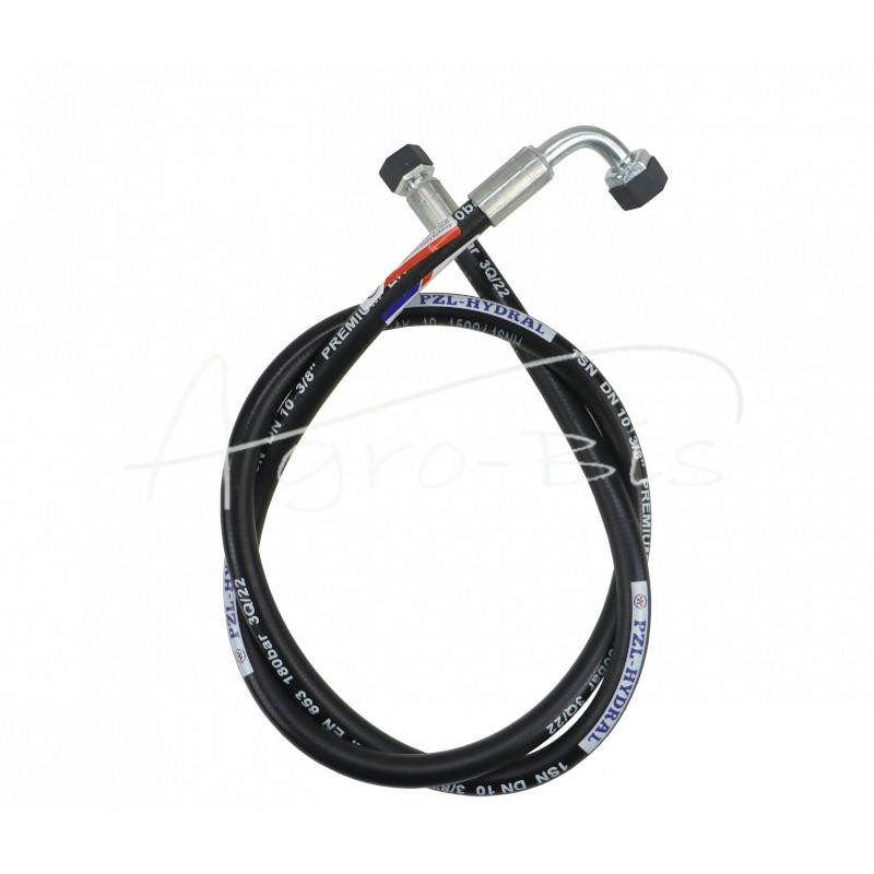 Hidraulinės žarnos sriegis M18x1.5 tiesus - alkūninis L-1500mm DN10-1SN 18MPa PZL HYDRAL - AK-10-1500/1SNH