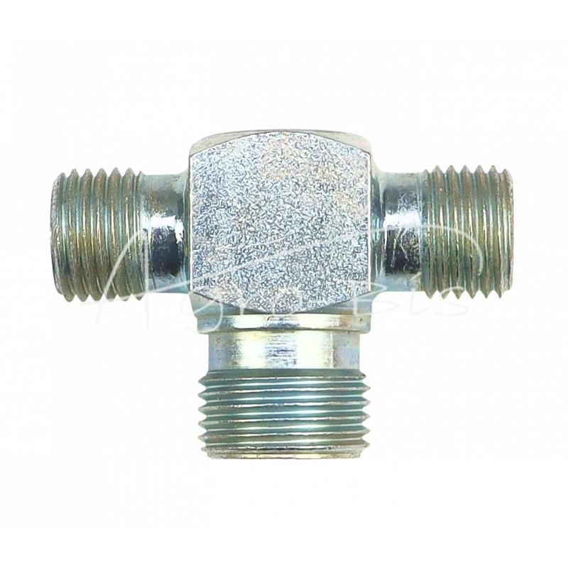 Hidraulinė jungtis – trišakis 1/4 - 3/8" - 1/4" - HS27