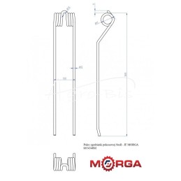 Stoll grėblio noragas - JF 0654340 milteliniu būdu dengtas MORGA - 0654340M
