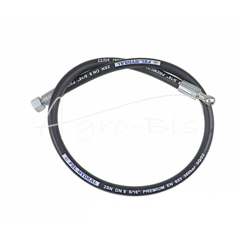 Hidraulinė žarna DN08 350bar vidinis sriegis M18x1.5 tiesus / kilpa RNM DN08 D12, L-1000mm DN08-2SN PZL HYDRAL - AO-08-1000/2SN