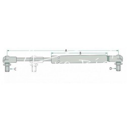 Dujinė spyruoklė-amortizatorius galinio lango teleskopinis MF 24802 3301920M92 - PLA24802