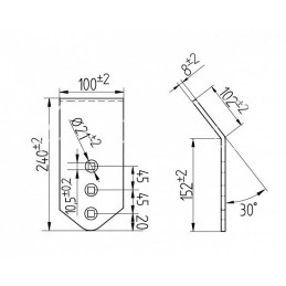 Galinis noragas noragams 45x10 100x8 Bagra blokui - 18010.1045-2