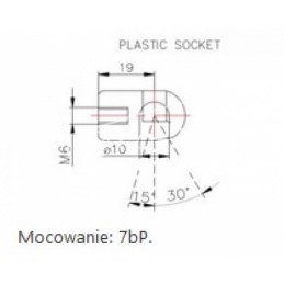 Dujinė spyruoklė-amortizatorius galinio lango teleskopas Zetor 24243 - 12190101