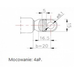 Dujinė spyruoklė-amortizatorius galinio lango teleskopinis Zetor FA24266 - 60117921