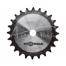 Grūdinto grandinės žvaigrio ratas su flanšu, stebule 10B-1 Z-24 išorinis skersmuo - 128,5 mm MORGA - S10B124M